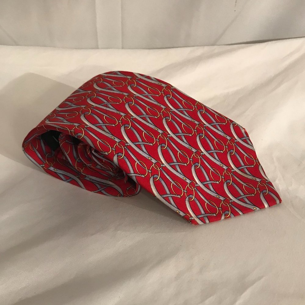 Gucci Red Silk Activewear Necktie